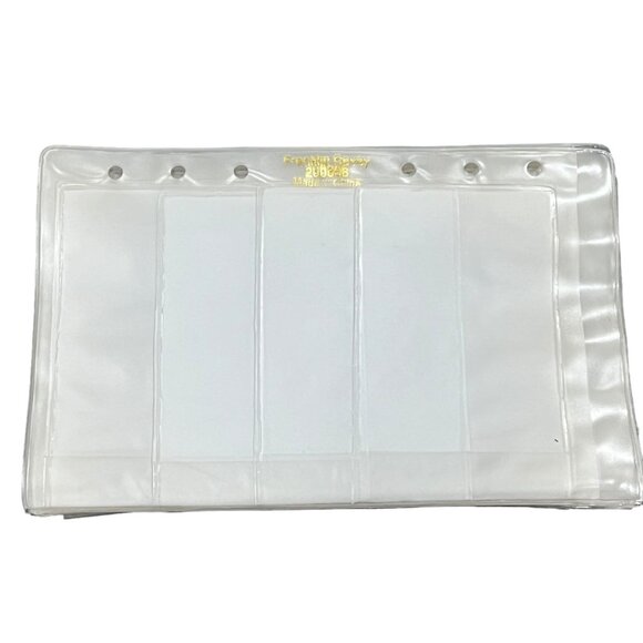 Franklin Covey 200866 Clear 4 Slot Flip Business Card Holder Pages Compact Plann - Picture 3 of 3